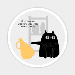 Bad Pottery Cat Magnet